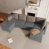 Merax Modulares U-Sofa mit Stauraum, 6-Sitzer Ecksofa Produktbild-Vorschau 12