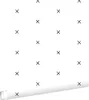 ESTAhome tapeta grafický motiv černá a bílá 53 cm x 10,05 m Náhled obrázku produktu 1
