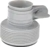 A close-up studio shot of a gray plastic adapter. Produktbild-Vorschau