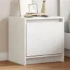 Comodino bianco 40x30,5x40 cm in legno di pino massiccio Anteprima dell’immagine prodotto 1