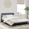 Design Bettgestell mit LED-Leuchten Dunkelgrau 140x200 cm Produktbild-Vorschau 4