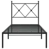 Bettgestell mit Kopfteil Metall Schwarz 80x200 cm Produktbild-Vorschau 4
