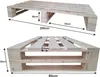 Lermowood Palettenbett M2 80 x 200 cm mit 2 Bettkästen Produktbild-Vorschau 3