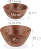 Relaxdays Salatschüssel, 2er Set, Akazienholz, Ø 19 & 25 Produktbild-Vorschau 4