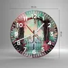 Wanduhr - Rund - Glasuhr - Fantasie Tor Garten - 40x40cm - Produktbild-Vorschau 3