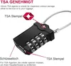 ZHEGE TSA Zahlenschloss Koffer 4-Stelliges Vorhängeschloss Produktbild-Vorschau 2