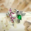 Eleganter offener Ring mit Zirkonia, Blumen- und Produktbild-Vorschau 4