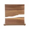 A wooden knife block with a white resin inlay, presented on a white background. Podgląd zdjęcia produktu