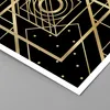 Poster - Poster ohne Rahmen - Abstraktion Quadrat Gold - Produktbild-Vorschau 2