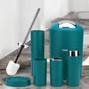 6tlg Badset Badezimmer Zubehör Set: (Dunkel Türkis Design Produktbild-Vorschau 3