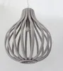 Hängelampe PEAR grau aus Holz XXL-Holzlampe mit Streben Produktbild-Vorschau 4