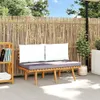 vidaXL Gartenbank mit Kissen 115 cm Massivholz Akazie Produktbild-Vorschau 1
