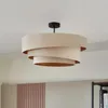 Lindby Deckenlampe Jusari, creme, Textil, Ø 56 cm, E27 Produktbild-Vorschau 12