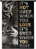 MuchoWow® Wandteppich Wandbehang Tiger - Zitat - Gold Produktbild-Vorschau 1