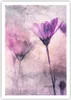 Poster - Poster ohne Rahmen - Blumen Rosa Vintage - 70x100 Produktbild-Vorschau 1