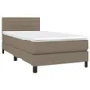 Boxspringbett mit Matratze & LED Taupe 100x200 cm Stoff Produktbild-Vorschau 3