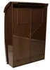 A brown plastic mailbox is shown against a white background. Voir les images du produit