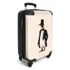 NoBoringSuitcases.com - Béžový kufr tučňák - Vhodný pro Náhled obrázku produktu 2