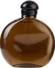 A brown glass bottle of perfume with a black cap, isolated on a white background. Anteprima dell’immagine prodotto