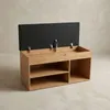 TRIA skrinka na topánky s sedadlom, 80 x 43 x 30 cm – hnedá Náhľad obrázku produktu 6
