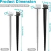 Diagram showing the dimensions of metal legs for furniture or outdoor structures. Produktbild-Vorschau