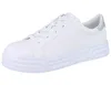 A white sneaker with a silver accent on the heel, shown from a side angle against a white background. Produktbild-Vorschau