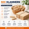 50 Klammern aus echtem Holz - Holzklammern - Klammer Produktbild-Vorschau 9