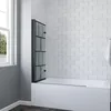 Badewannenaufsatz 1teilig ohne bohren Faltwand Badewanne Produktbild-Vorschau 5
