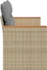 vidaXL Gartensofa mit Kissen 2-Sitzer Beige Poly Rattan Produktbild-Vorschau 5