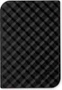A close-up, top-down view of a black external hard drive with a textured, checkered pattern. The Verbatim logo is visible in the bottom right corner. Produktbild-Vorschau