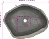 Umywalka z kamienia rzecznego, owalna, (45-53)x(34-41) cm Podgląd zdjęcia produktu 8