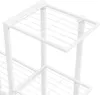 vidaXL Pied à fleurs sur roulettes 94,5x25x92,5 cm Blanc Voir les images du produit 6