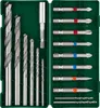 A set of drill bits and screwdriver bits in a green case. Produktbild-Vorschau