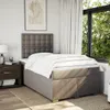 vidaXL Boxspringbett mit Matratze Taupe 120x190 cm Stoff Produktbild-Vorschau 4