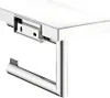 A chrome toilet paper holder with a glass shelf, shown against a white background. Produktbild-Vorschau
