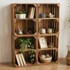 Holzkiste geflammt 40x30x25cm - Obstkiste Regalbox mit & Produktbild-Vorschau 5