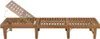 A wooden sun lounger with an adjustable backrest, shown against a white background. Anteprima dell’immagine prodotto