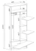 Marmex TRES A Weiß 190x206x51 offener Kleiderschrank ohne Produktbild-Vorschau 6