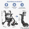 Składany i lekki wózek inwalidzki ELONEO 2w1 z siedziskiem, Podgląd zdjęcia produktu 3