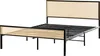 BELIANI Bett Schwarz Metall mit Lattenrost 140x200 cm Hohes Produktbild-Vorschau 4