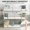 Homestyle4u Etagenbett 90x200 cm Hochbett Dreifachbett Weiß Produktbild-Vorschau 3