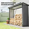 Outsunny Abri-bûches couvert en acier galvanisé, 2 m³, Voir les images du produit 3