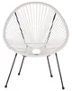 BELIANI Gartenstuhl 2er Set Weiß Polyrattan Spaghetti-Optik Produktbild-Vorschau 8