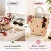 Rice Raffia Tasche mit roten Herzen, handgefertigter Natur Produktbild-Vorschau 6