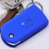 Auto Schlüssel Hülle Silikon Schutz Cover Blau kompatibel Produktbild-Vorschau 1