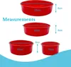 Intirilife Set di 4 pezzi di tortiere in silicone rosso - Anteprima dell’immagine prodotto 4