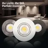 Maxkomfort 3er Set LED Einbaustrahler Schwarz - Schwenkbar Produktbild-Vorschau 2