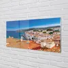 Glasbilder 140x70 Wandkunst Spanien Stadt Berge Meer Produktbild-Vorschau 2