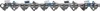 A close-up, straight-on view of a chainsaw chain against a white background. Produktbild-Vorschau