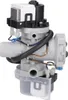 A close-up studio shot of a washing machine drain pump. Produktbild-Vorschau